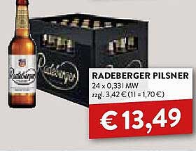 Radeberger Pilsner 24 x 0,33 MW