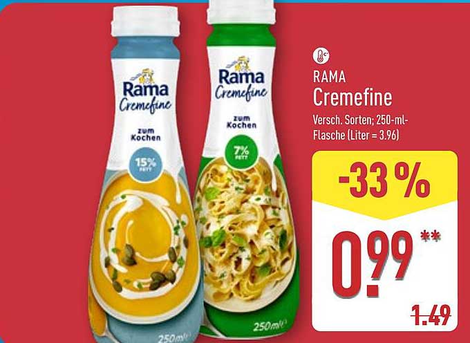 RAMA Cremefine 250 ml - Verschiedene Sorten