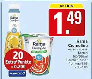 Rama Cremefine verschiedene Sorten 200/250ml