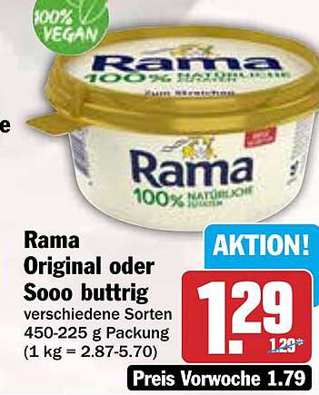 Rama Original oder Sooo buttrig 450-225 g Packung