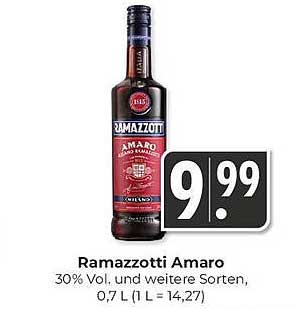 Ramazzotti Amaro 0,7 L - Angebot vom HIEBER-Prospekt