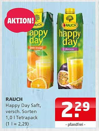 RAUCH Happy Day Saft, verschieden Sorten, 1,0 L Tetrapack