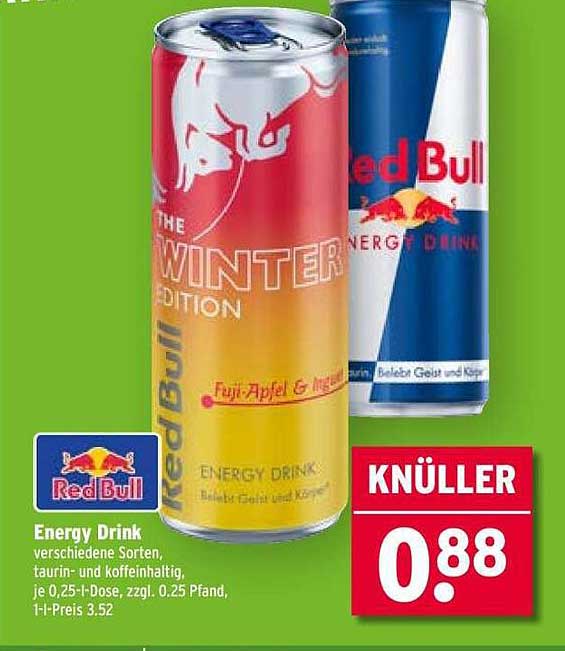 Red Bull Energy Drink - The Winter Edition und weitere Sorten