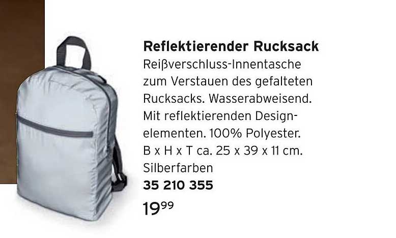 Reflektierender Rucksack