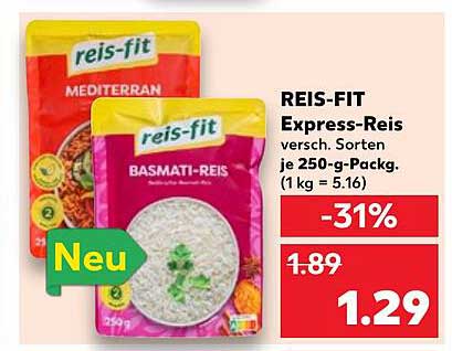 REIS-FIT Express-Reis - verschiedene Sorten je 250-g-Packung