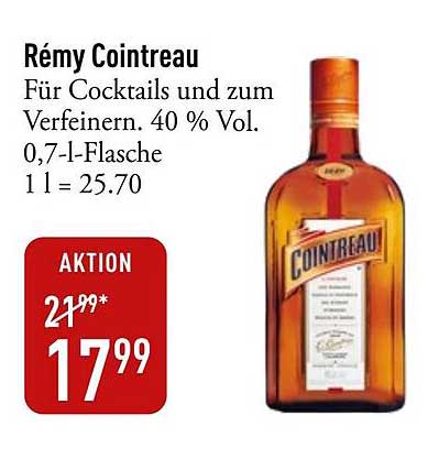 Rémy Cointreau - Für Cocktails und zum Verfeinern. 0,7-l-Flasche