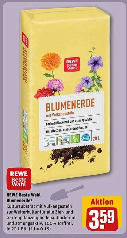 REWE Beste Wahl Blumenerde mit Vulkangestein