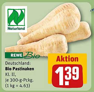 REWE Bio Pastinaken Kl. II, je 300-g-Pckg.