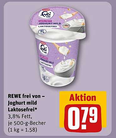 REWE frei von – Joghurt mild Laktosefrei* 500 g