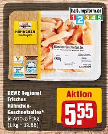 REWE Regional Frisches Hähnchen-Geschnetzeltes 400 g
