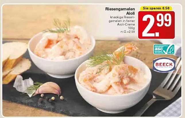 Riesengarnelen Aioli