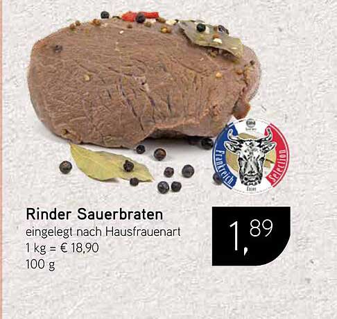 Rinder Sauerbraten eingelegt nach Hausfrauenart