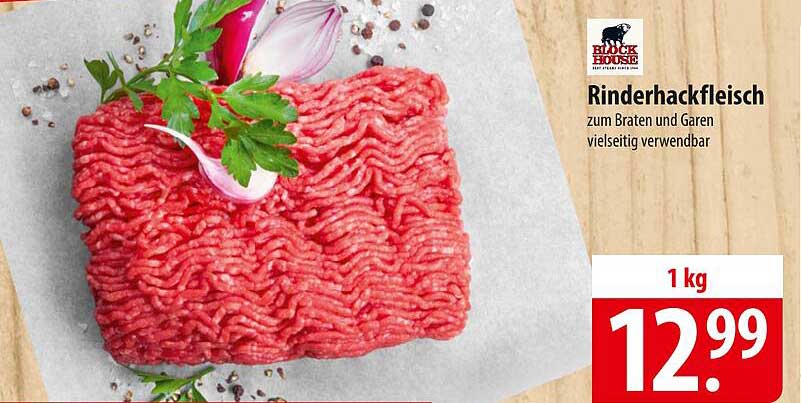 Rinderhackfleisch zum Braten und Garen vielfältig verwendbar