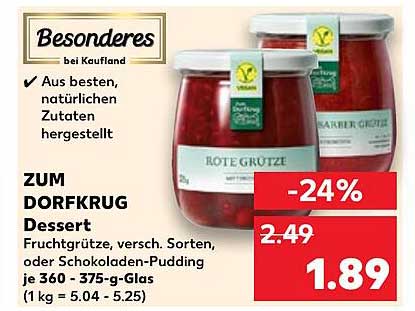 Rote Grütze von Zum Dorfkrug - Dessert in verschiedenen Sorten