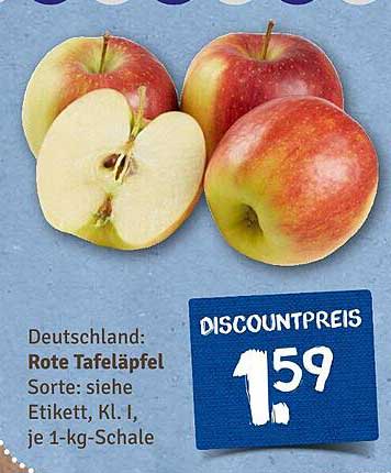 Rote Tafeläpfel, je 1-kg-Schale