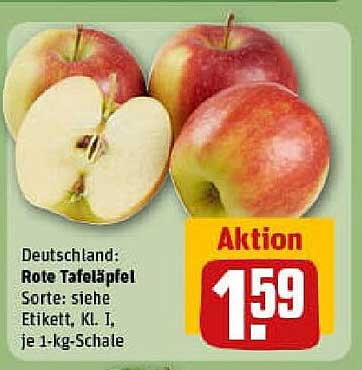 Rote Tafeläpfel, je 1-kg-Schale