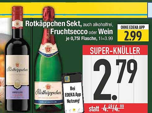 Rotkäppchen Sekt, Fruchtsecco oder Wein je 0,75l Flasche