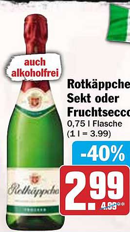 Rotkäppchen Sekt oder Fruchtsecco 0,75 l Flasche