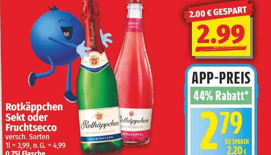 Rotkäppchen Sekt oder Fruchtsecco - Verschiedene Sorten