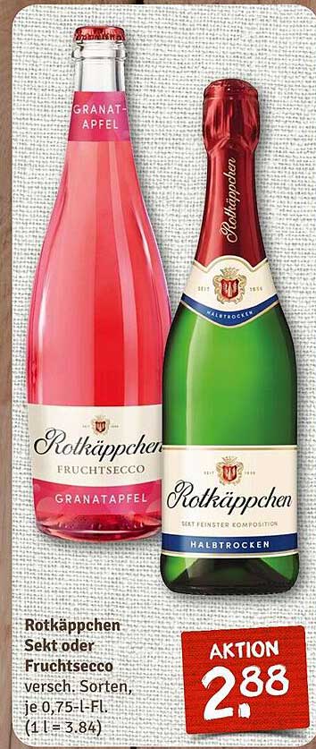 Rotkäppchen Sekt oder Fruchtsecco - verschiedene Sorten