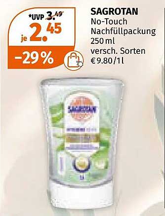 SAGROTAN No-Touch Nachfüllpackung 250 ml - Jetzt im Angebot!