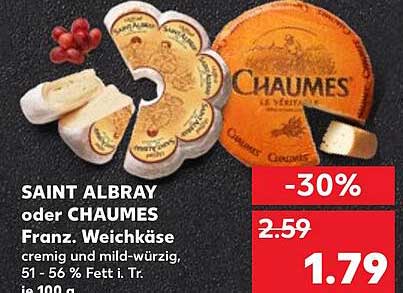 SAINT ALBRAY oder CHAUMES - Franz. Weichkäse