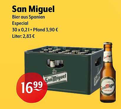 San Miguel Bier aus Spanien - Especial 30 x 0,21 l