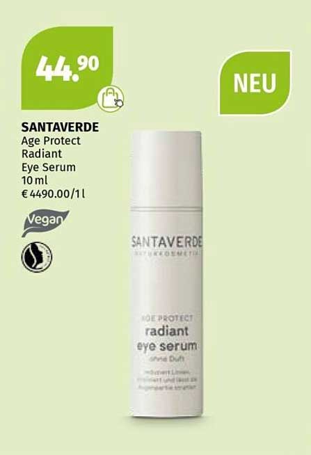 SANTAVERDE Age Protect Radiant Eye Serum 10 ml
