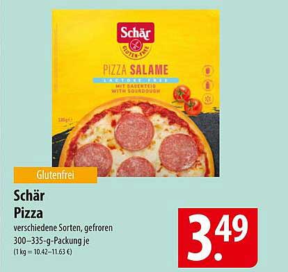 Schär Pizza Salame 300-335 g, gefroren
