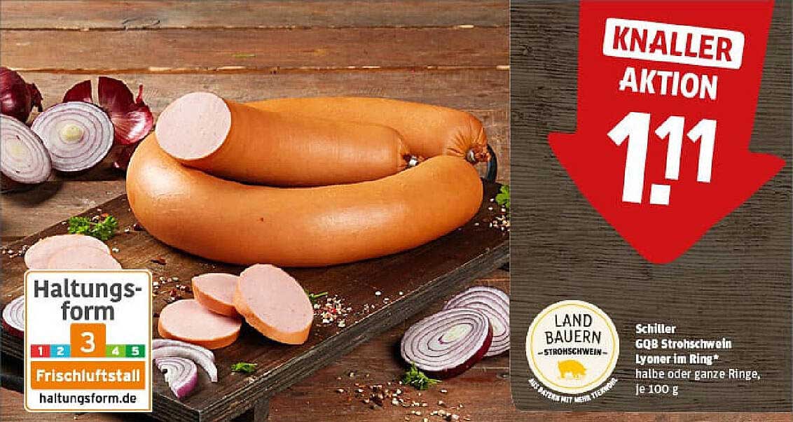 Schiller GQB Strohschwein Lyoner im Ring