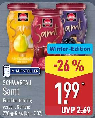 SCHWARTAU Samt Fruchtaufstrich - Winter-Edition