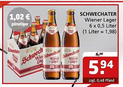 SCHWECHATER Wiener Lager 6 x 0,5 Liter