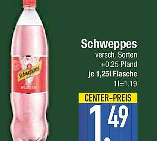 Schweppes 1,25l Flasche – verschiedene Sorten
