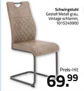 Schwingstuhl Gestell Metall grau, Vintage schlamm