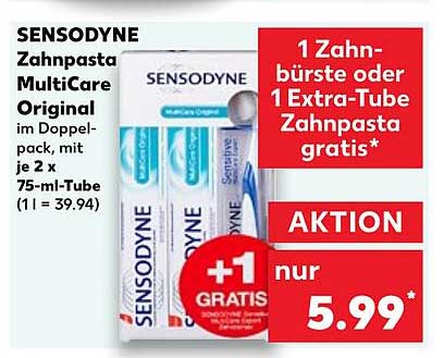 SENSODYNE Zahnpasta MultiCare Original Doppelpack