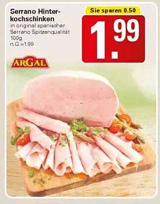 Serrano Hinterkochschinken in original spanischer Serrano Spitzenqualität