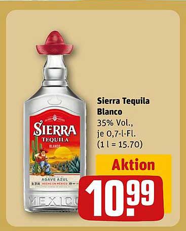 Sierra Tequila Blanco 0,7 l Flasche