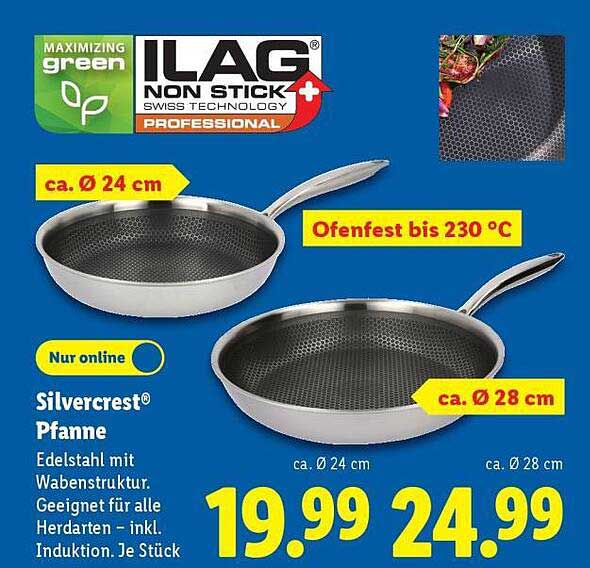 Silvercrest® Pfanne – Edle Kochkunst mit Wabenstruktur