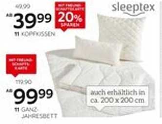 sleeptex Bettwäsche-Set mit Kissen