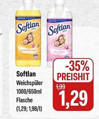 Softlan Weichspüler 1000/650ml Flasche