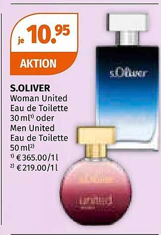 S.OLIVER Woman United Eau de Toilette 30 ml oder Men United Eau de Toilette 50 ml