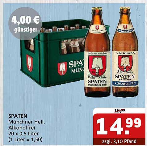 SPATEN Münchner Hell, Alkoholfrei 20 x 0,5 Liter