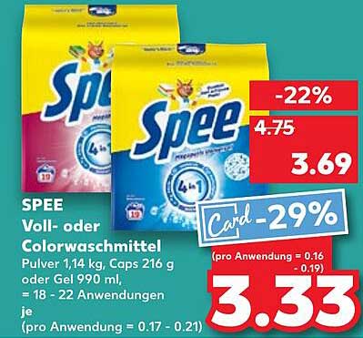 SPEE Voll- oder Colorwaschmittel