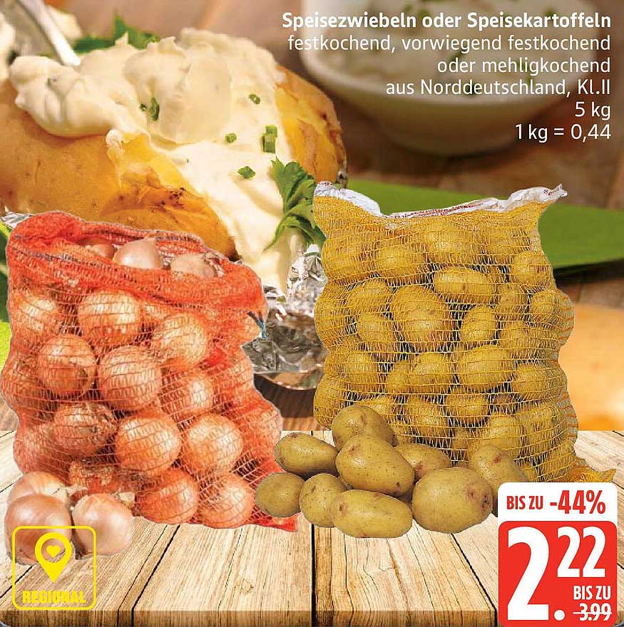 Speisezwiebeln oder Speisekartoffeln 5 kg