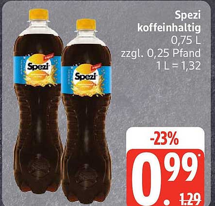 Spezi koffeinhaltig 0,75 L - Aktionsangebot