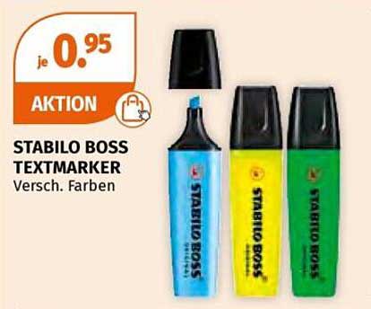 STABILO BOSS TEXTMARKER - Verschiedene Farben