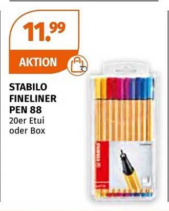 STABILO FINELINER PEN 88 20er Etui oder Box