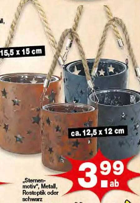 "Sternenmotiv" Metallblumentöpfe - zeitlos und dekorativ