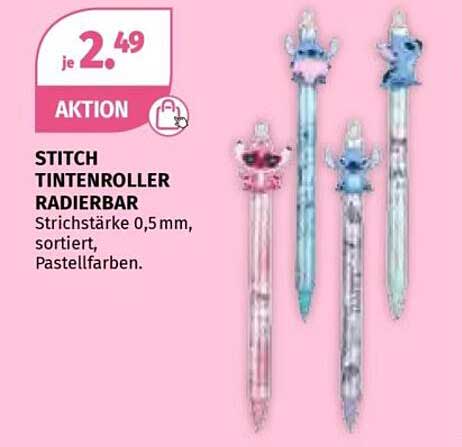 STITCH Tintenroller Radierbar - Strichstärke 0,5 mm, sortiert, Pastellfarben
