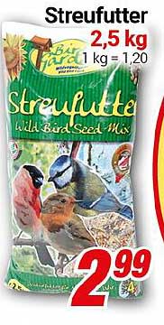 Streufutter 2,5 kg für Wildvögel